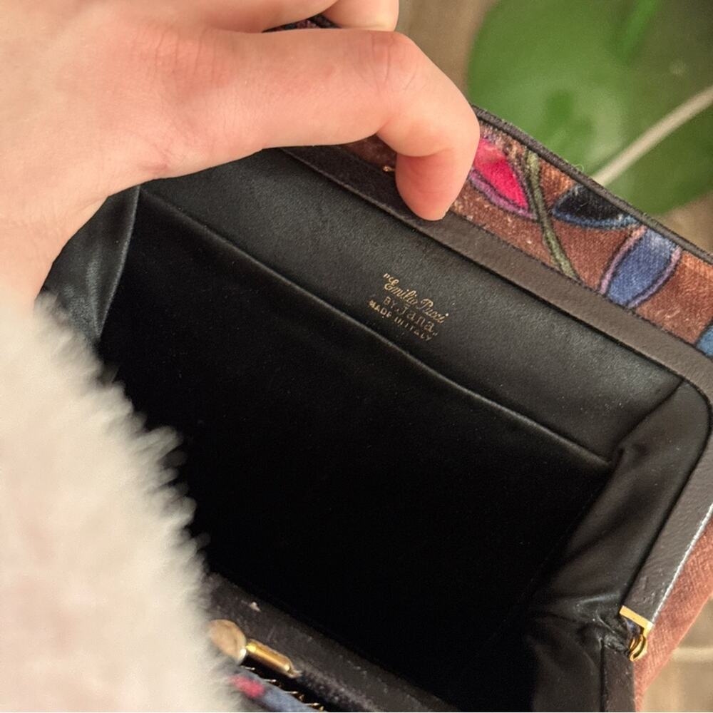 Emilio Pucci Vintage 1960s Velvet Purse - Picture 6 of 7